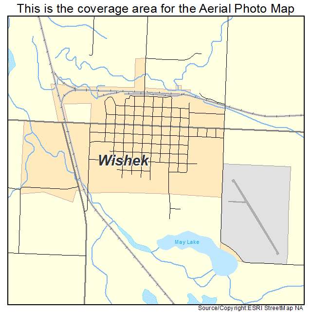 Wishek, ND location map 