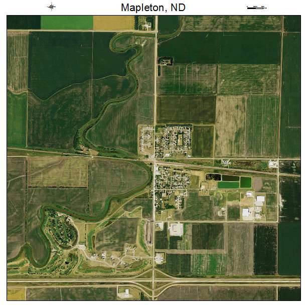 Mapleton, ND air photo map