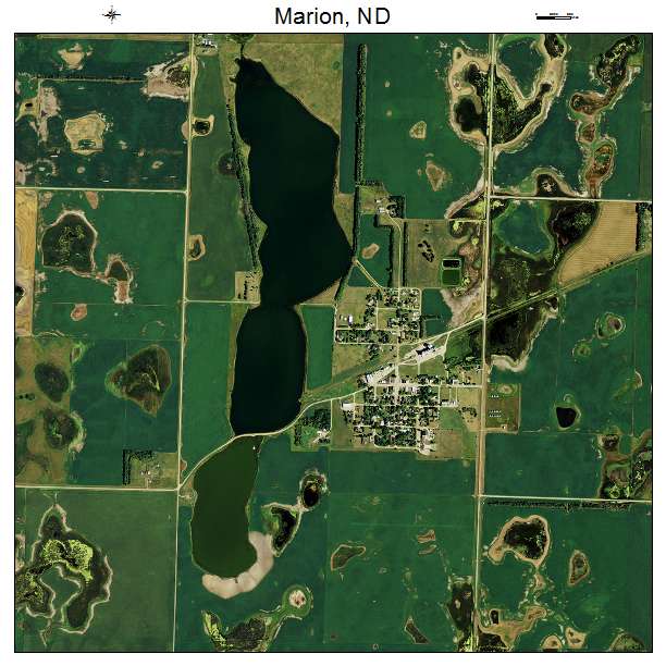 Marion, ND air photo map