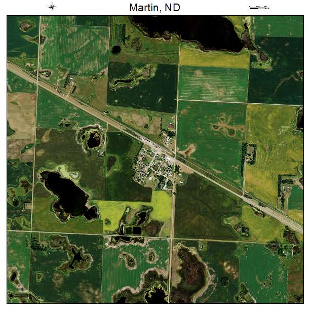 Martin, ND air photo map