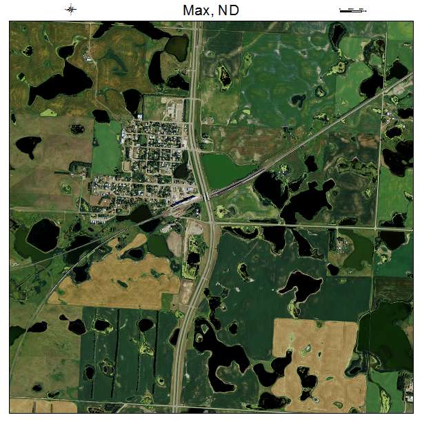 Max, ND air photo map