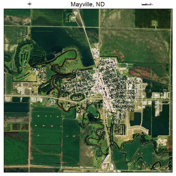 Mayville, ND air photo map