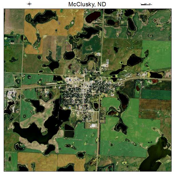 McClusky, ND air photo map