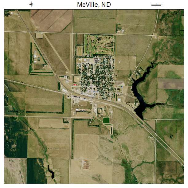 McVille, ND air photo map
