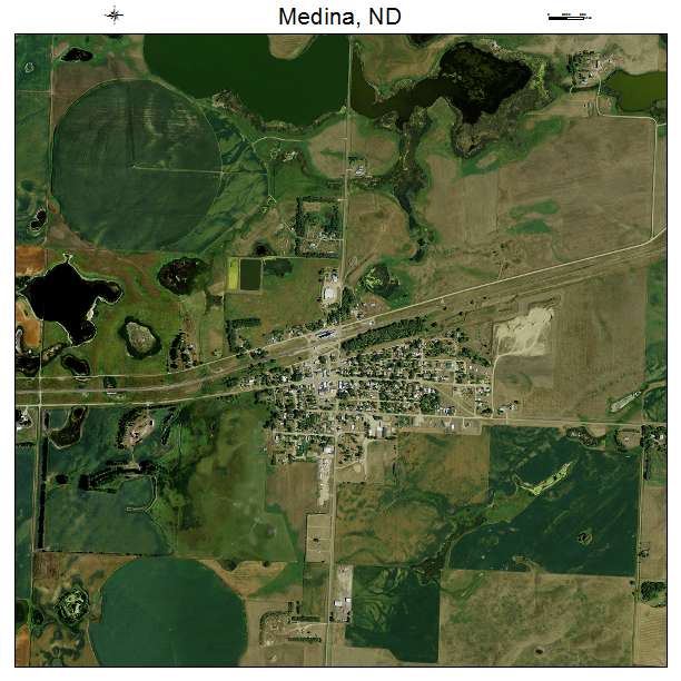 Medina, ND air photo map