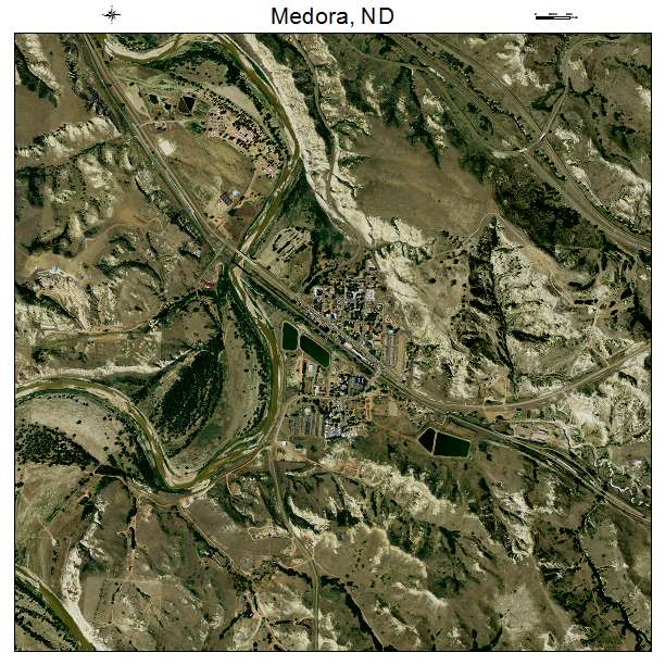 Medora, ND air photo map