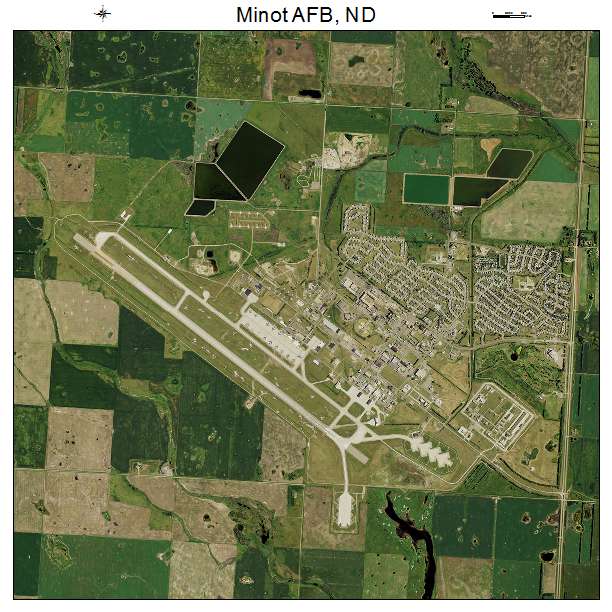 Minot AFB, ND air photo map