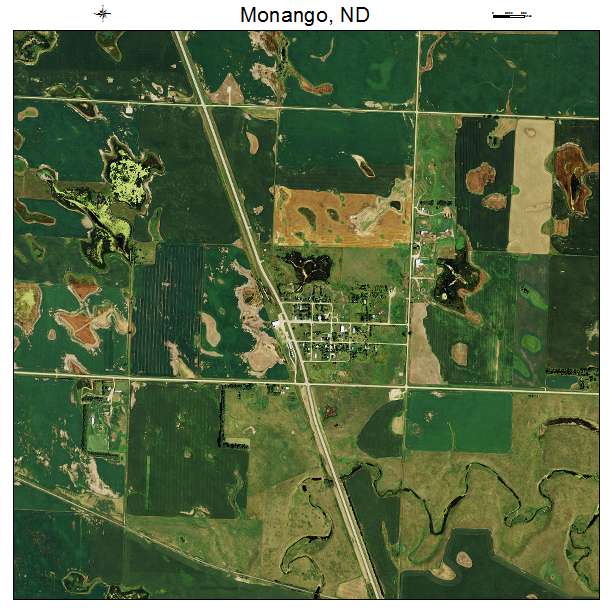 Monango, ND air photo map