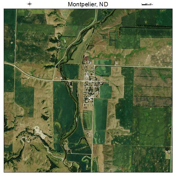 Montpelier, ND air photo map