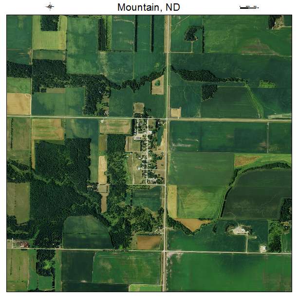 Mountain, ND air photo map