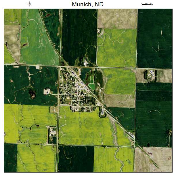 Munich, ND air photo map