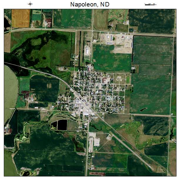 Napoleon, ND air photo map