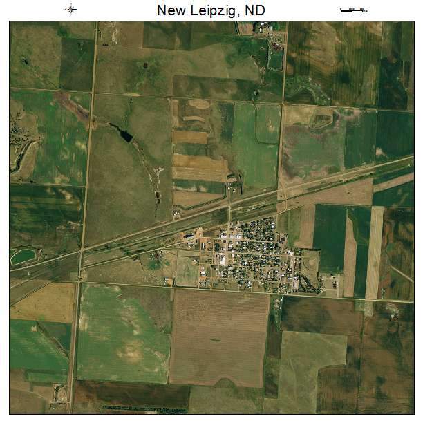 New Leipzig, ND air photo map
