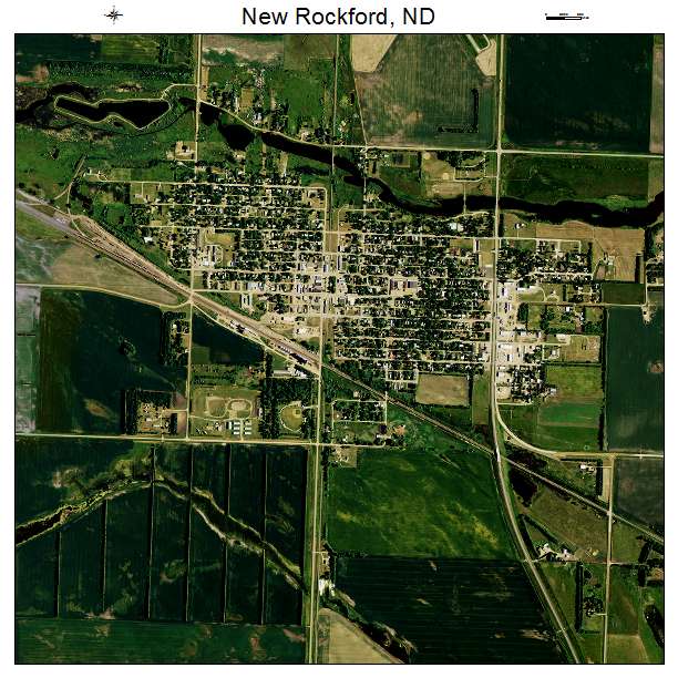 New Rockford, ND air photo map
