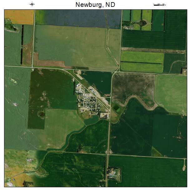 Newburg, ND air photo map