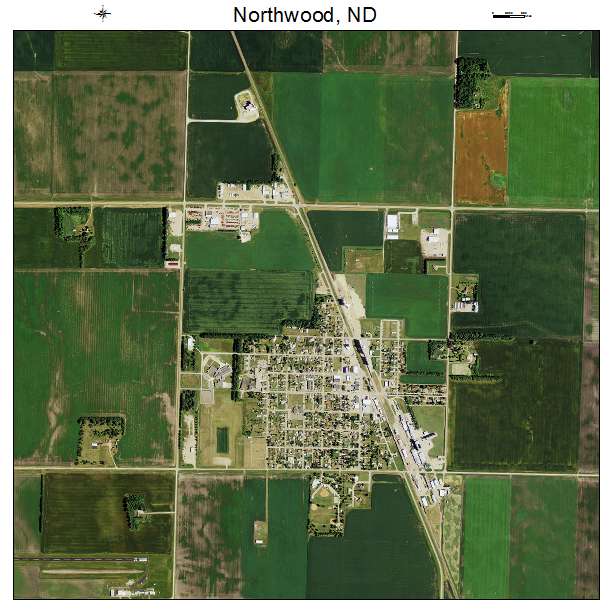 Northwood, ND air photo map