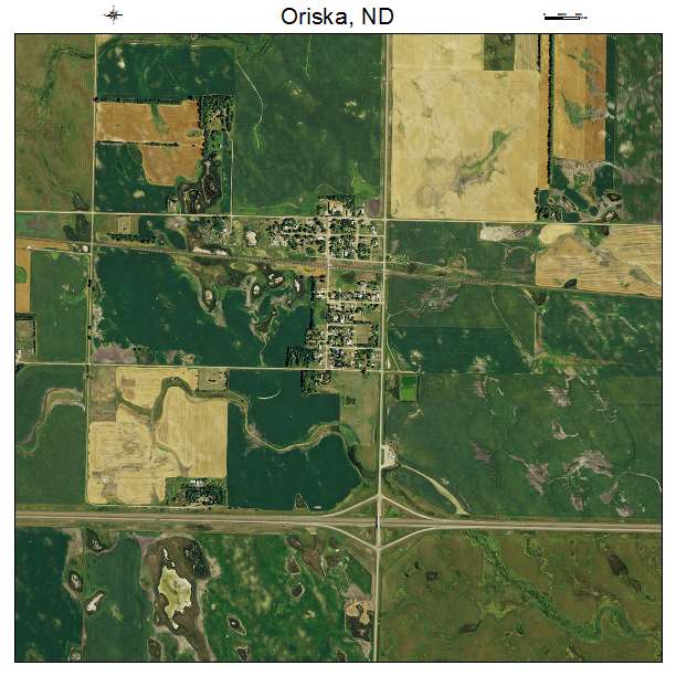 Oriska, ND air photo map