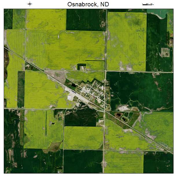 Osnabrock, ND air photo map