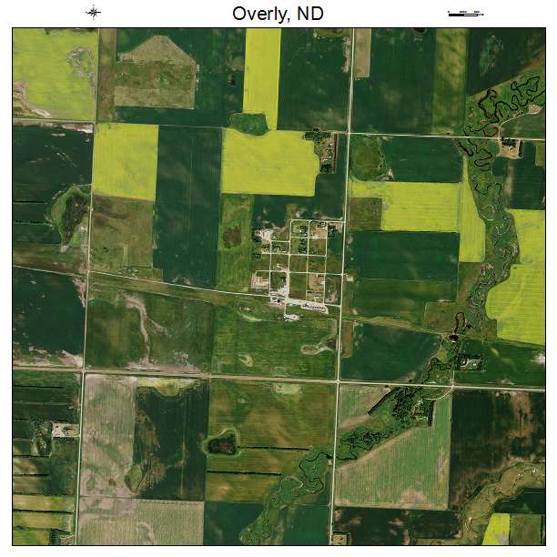 Overly, ND air photo map
