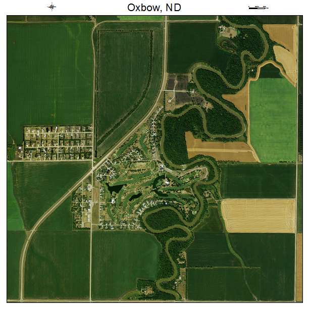 Oxbow, ND air photo map