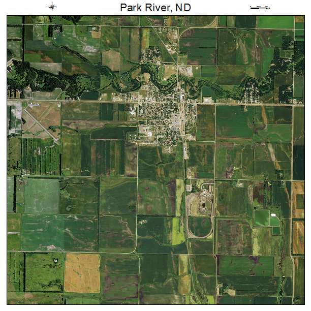 Park River, ND air photo map