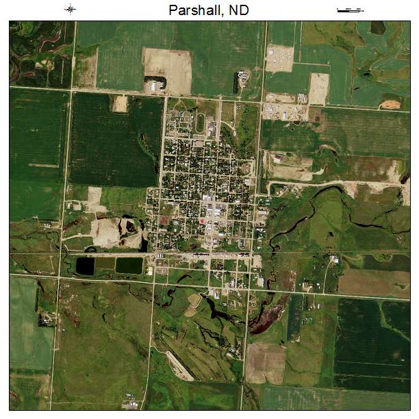 Parshall, ND air photo map