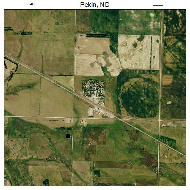 Pekin, ND air photo map