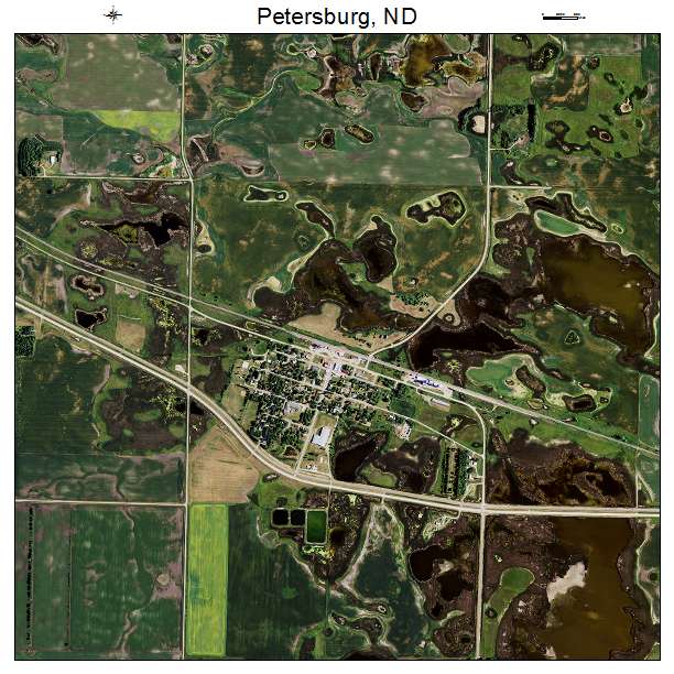 Petersburg, ND air photo map