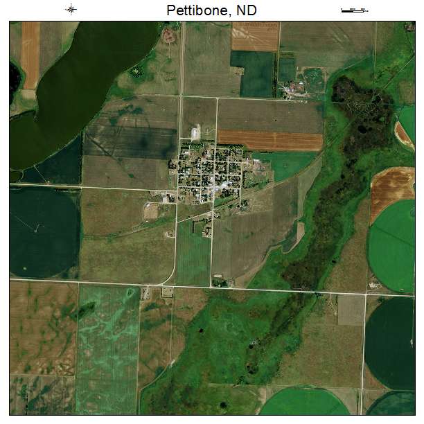 Pettibone, ND air photo map