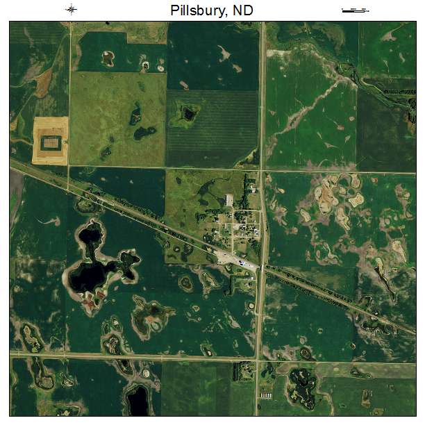 Pillsbury, ND air photo map