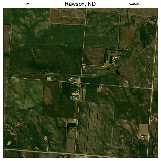 Rawson, ND air photo map