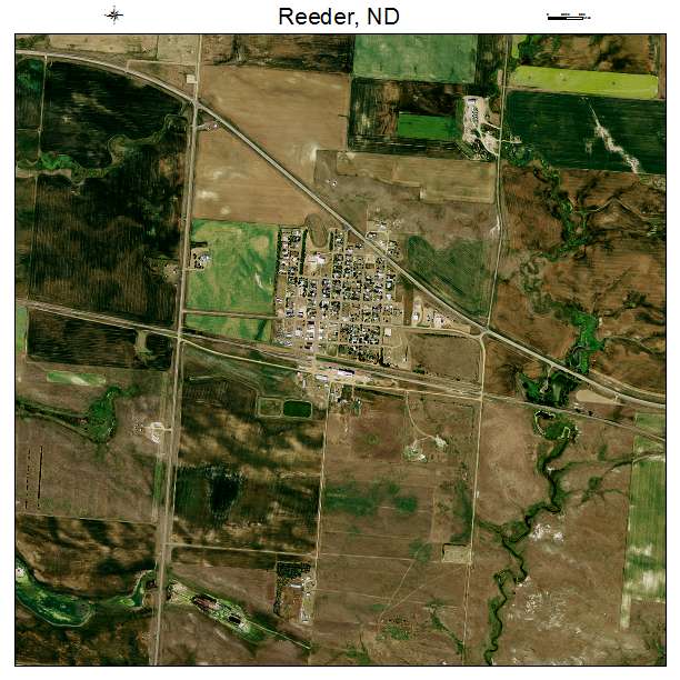 Reeder, ND air photo map
