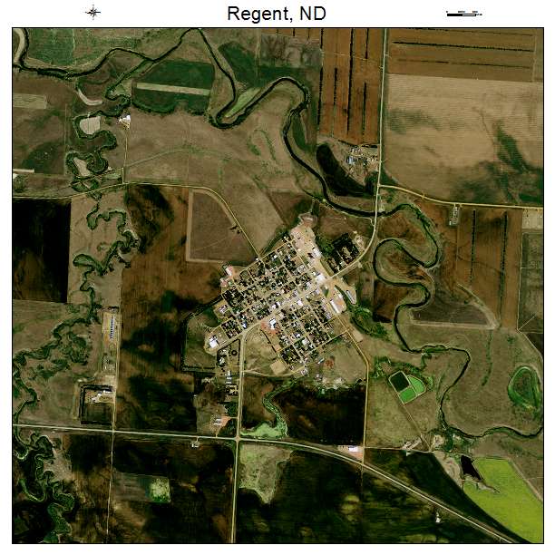 Regent, ND air photo map