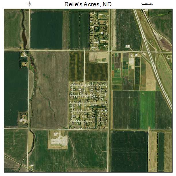 Reiles Acres, ND air photo map