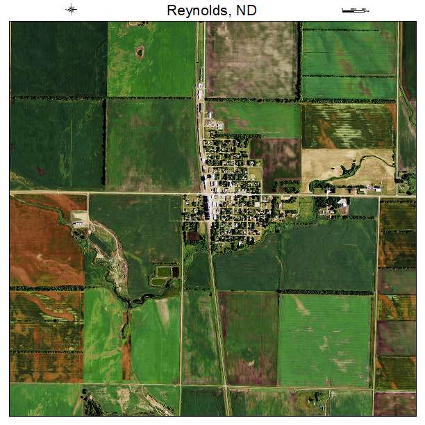 Reynolds, ND air photo map
