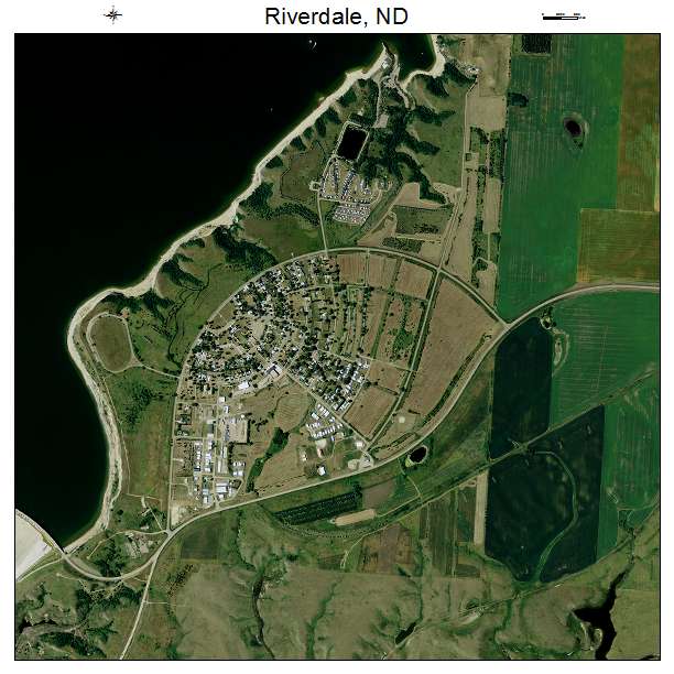 Riverdale, ND air photo map