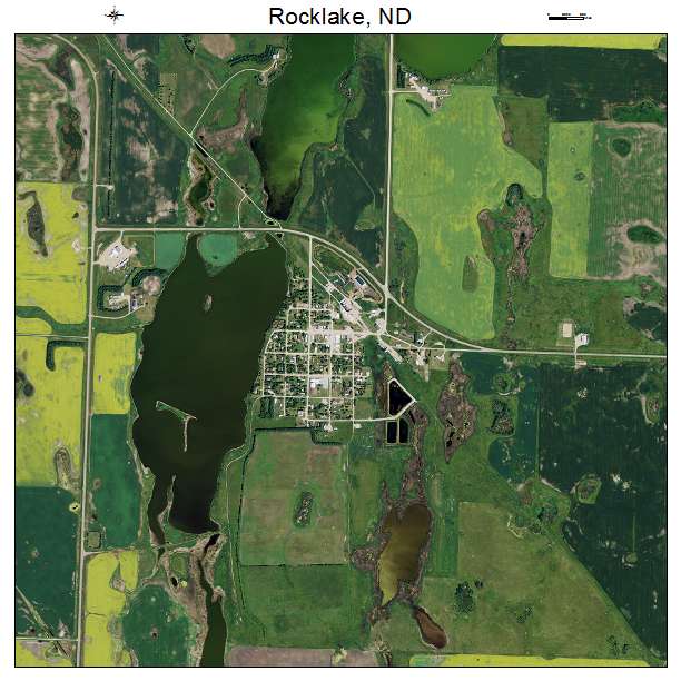 Rocklake, ND air photo map