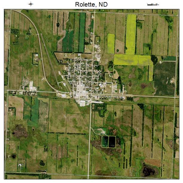Rolette, ND air photo map