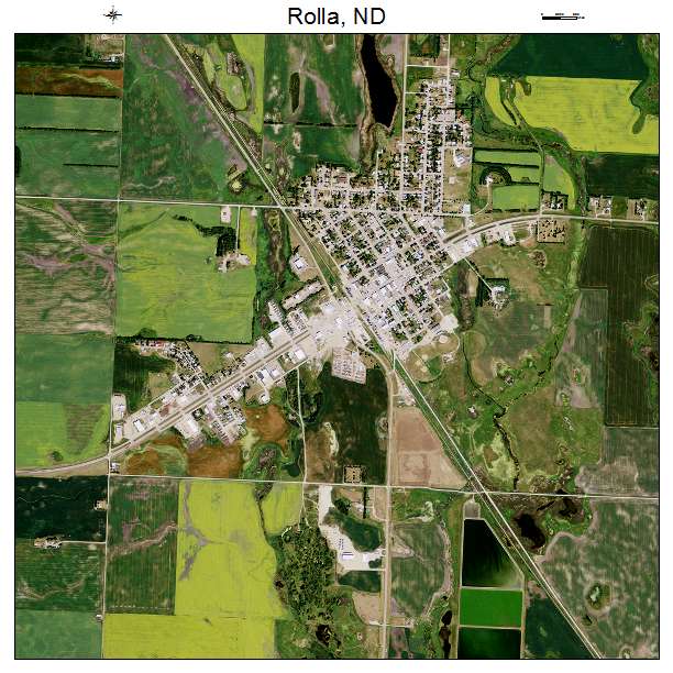 Rolla, ND air photo map
