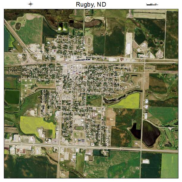 Rugby, ND air photo map