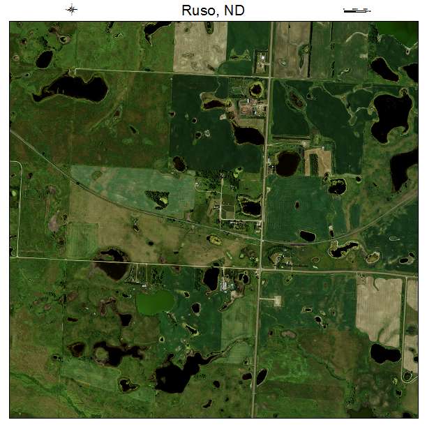 Ruso, ND air photo map