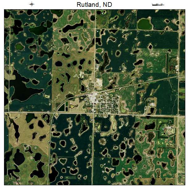 Rutland, ND air photo map