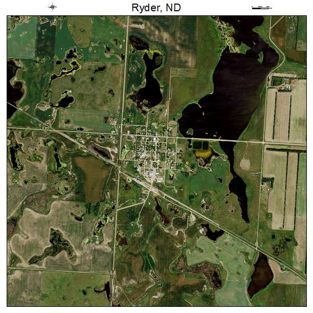 Ryder, ND air photo map