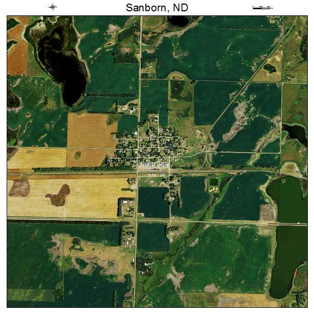 Sanborn, ND air photo map