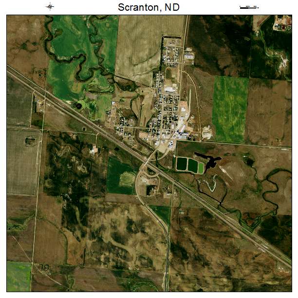 Scranton, ND air photo map