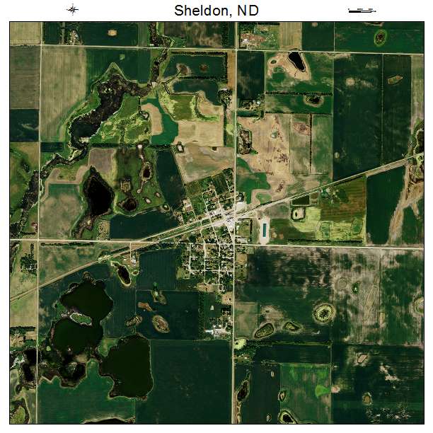 Sheldon, ND air photo map