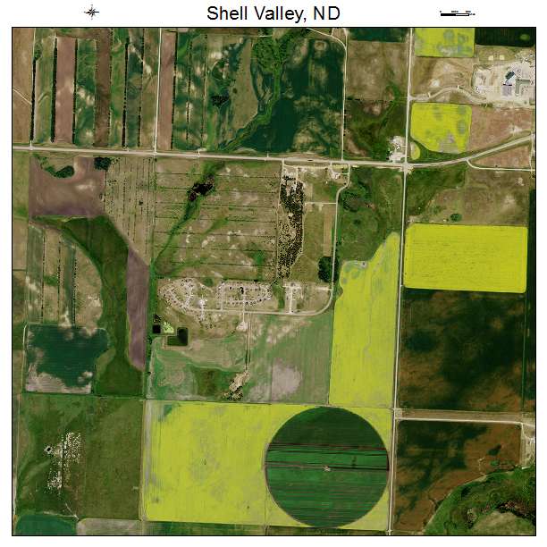 Shell Valley, ND air photo map