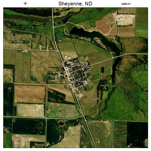 Sheyenne, ND air photo map