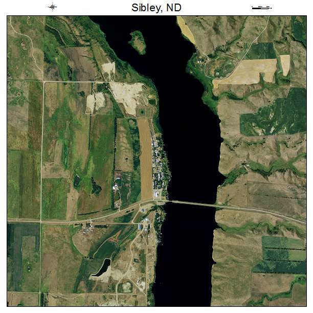 Sibley, ND air photo map