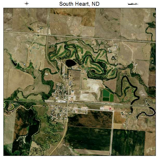 South Heart, ND air photo map